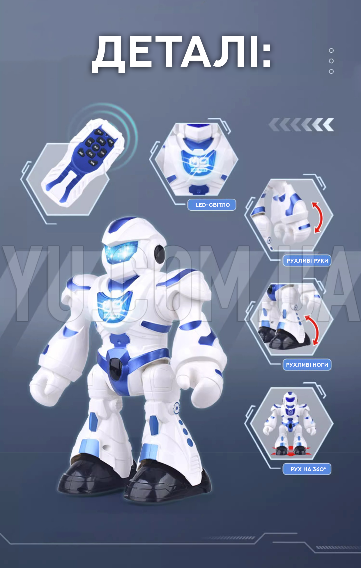 Детский радиоуправляемый робот Robot 606-3 Детский радиоуправляемый робот Robot 606-3